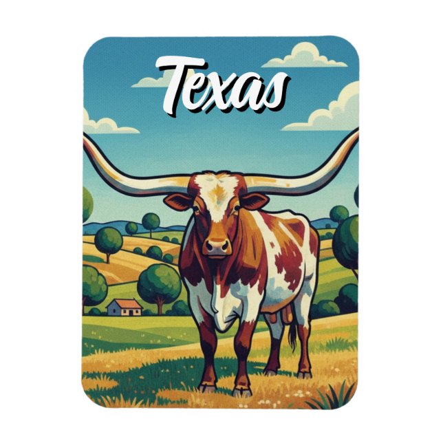 Imán Longhorn de Texas (Vertical)