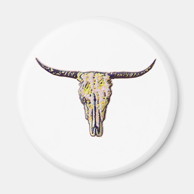 Imán Longhorn Skull Art (Frente)