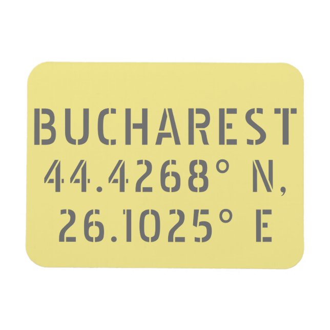 Imán Longitud de la latitud de Bucarest (Horizontal)