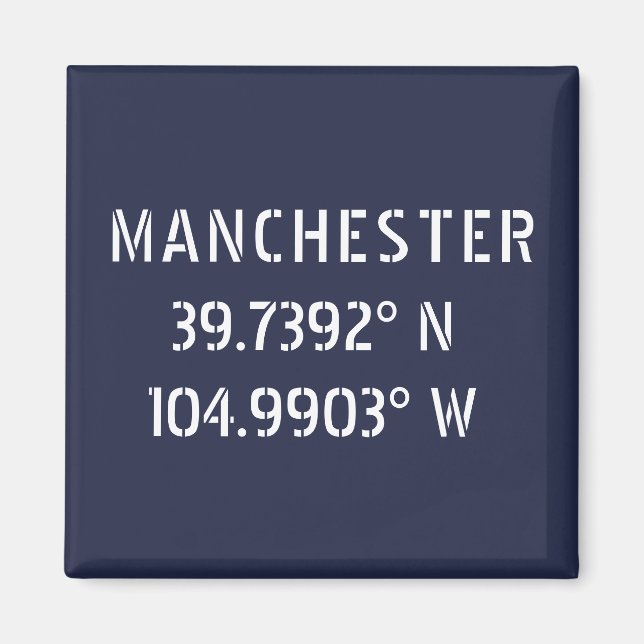 Imán Longitud del Manchester Latitude (Frente)