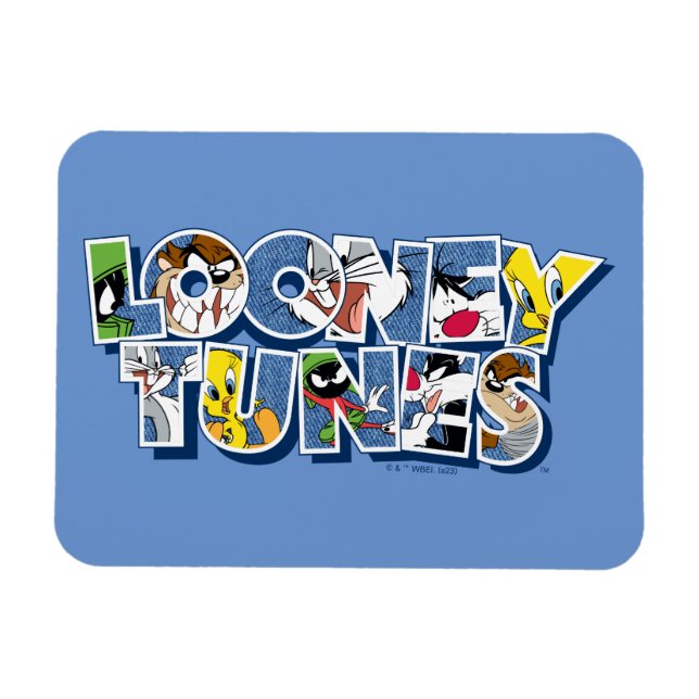 Imán LOONEY TUNES™ Characters in Lettering (Horizontal)