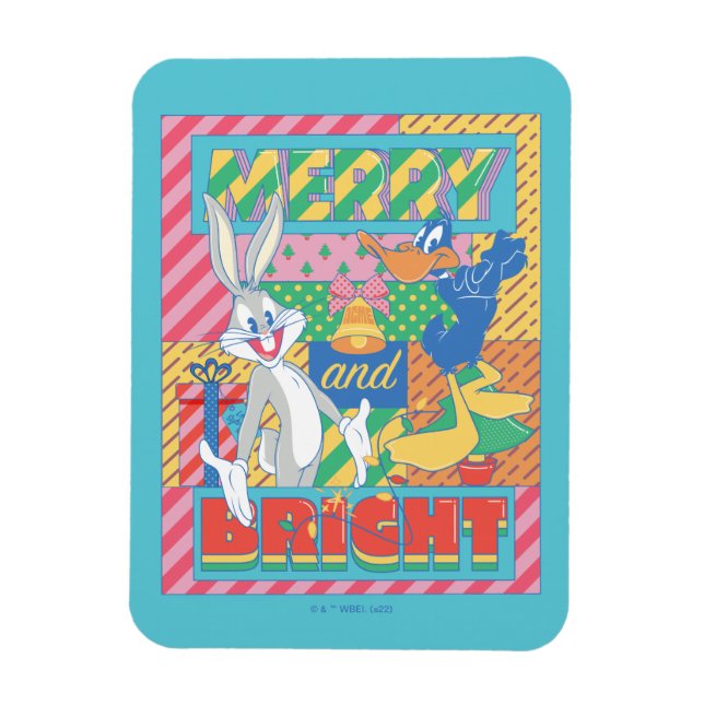 Imán LOONEY TUNES™ | Navidades merry y brillantes (Vertical)