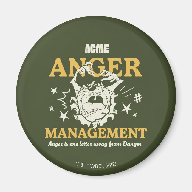 Imán LOONEY TUNES™ |TAZ™ ACME Anger Management (Frente)