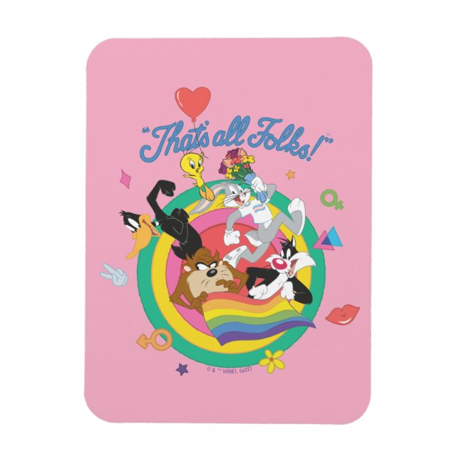 Imán LOONEY TUNES™ - ¡Todos son amigos! Pride Bullseye (Vertical)