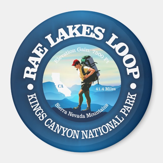 Imán Loop de Rae Lakes (C) (Frente)