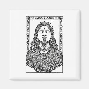 Imán Lord Shiva Mehandi India Tradicional Y Estilo De A