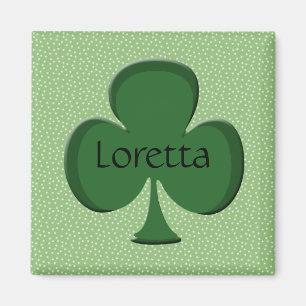 Imán Loretta Shamrock Name Magnet