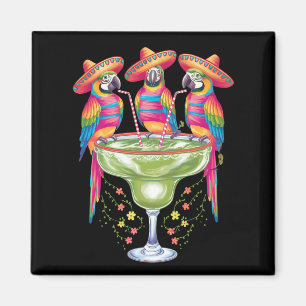 Imán Loro Cinco De Mayo Divertido Bebiendo Fiesta Mexic