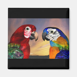 IMÁN LOROS HÍPERES /RED Y ARA AZUL