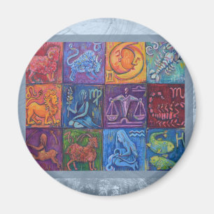 Imán Los 12 Rótulos del zodiaco