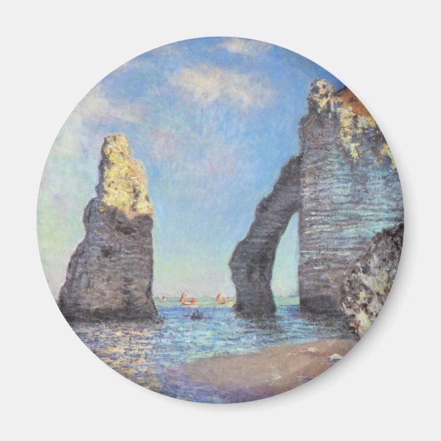 Imán Los acantilados de Etretat - Claude Monet (Frente)