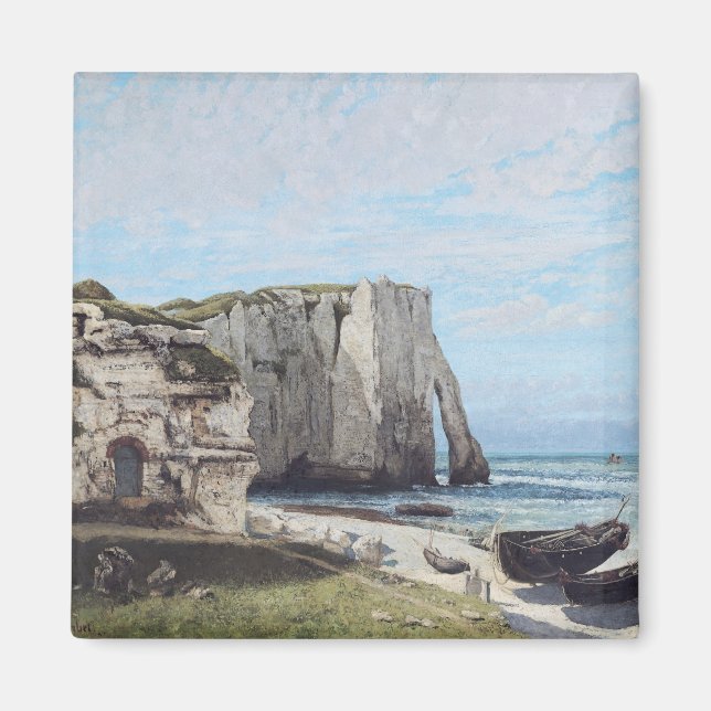 Imán Los acantilados en Etretat después de la tormenta, (Frente)