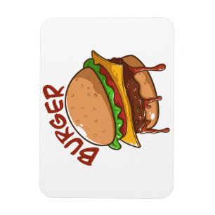 Imán Los amantes de la hamburguesa