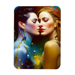Imán Los Amantes De La Hermosa Lesbiana Aman La Colorid