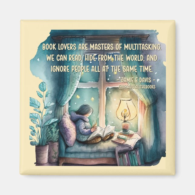 Imán Los amantes de los libros son dueños de la multita (Frente)