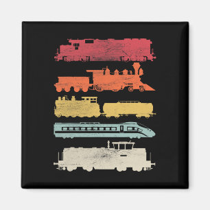 Imán Los amantes de los trenes retro de Mens