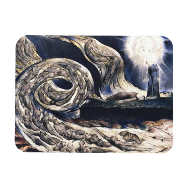 Imán Los amantes de William Blake en el torbellino ilus (Horizontal)