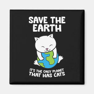 Imán Los amantes del gato salvan la tierra es el único