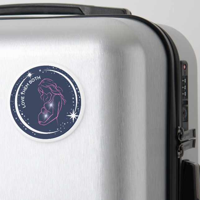 Imán Los amo a ambos niños madres Inspiradoras pro-vida (In Situ (Equipaje))