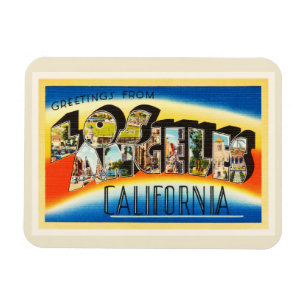 Imán Los Angeles California CA Vintage Travel Souvenir