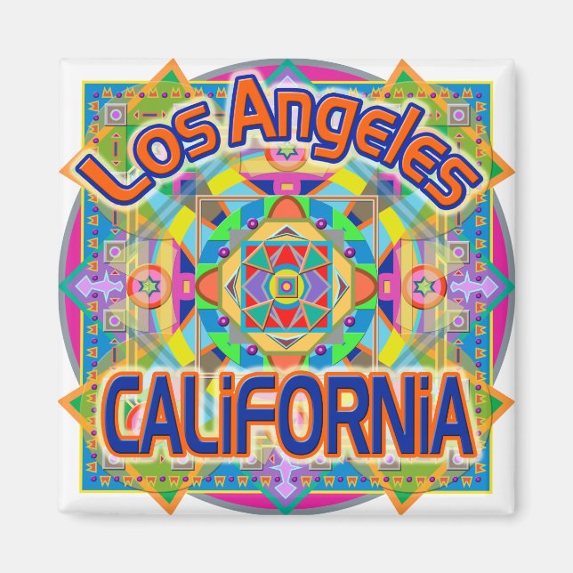 Imán Los Ángeles CALIFORNIA Happy Magnet (Frente)