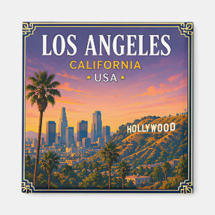Imán 🌴 Los Ángeles California Recuerdo de Hollywood 🌴
