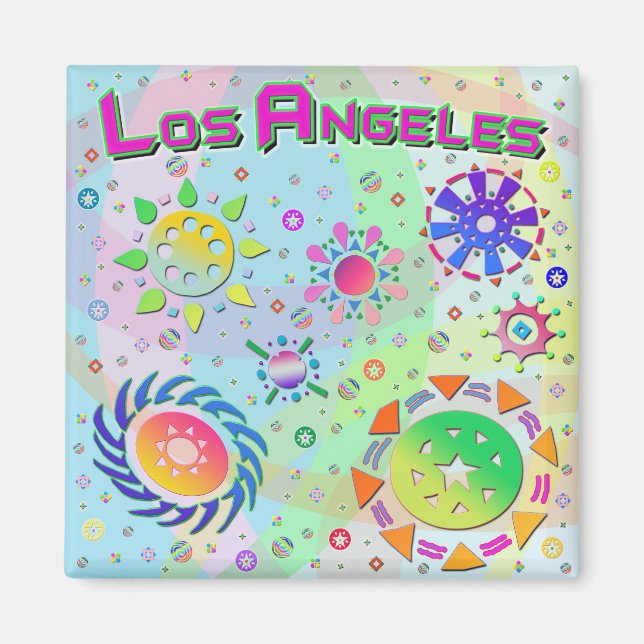 Imán Los Angeles Seven Suns & Energy Magnet (Frente)