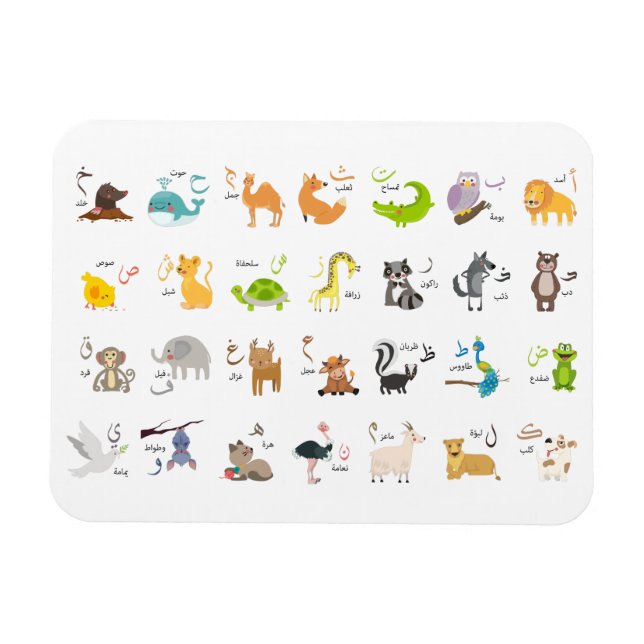 Imán los animales arabis y ح・・・ف・・・・・・・Alphab・・ (Horizontal)
