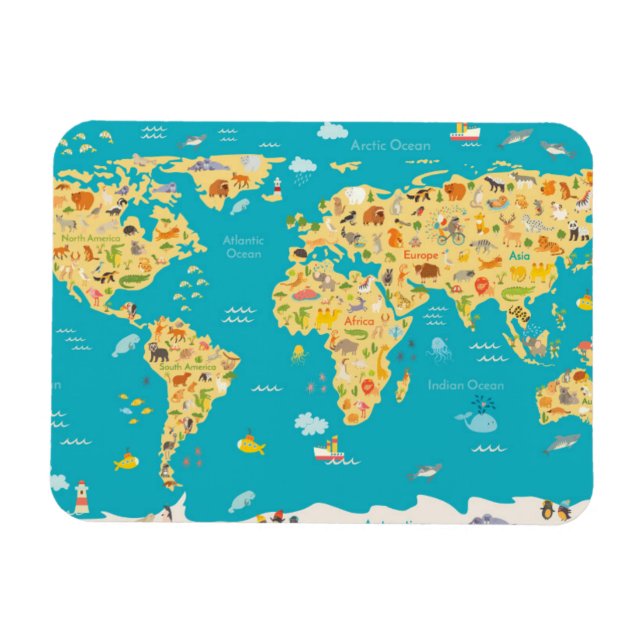 Imán Los animales del mundo (Horizontal)