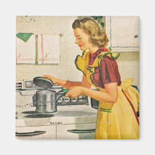 Imán los años 40 que cocinan al ama de casa