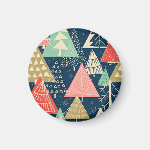 Imán Los Árboles de Navidad Festivan El Ilustracion Sin