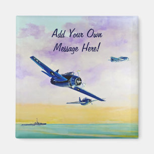 Imán Los aviones del vintage - ahorre la fecha