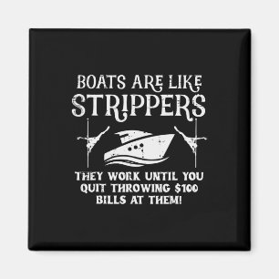 Imán Los barcos son como el trabajo hasta que divertido