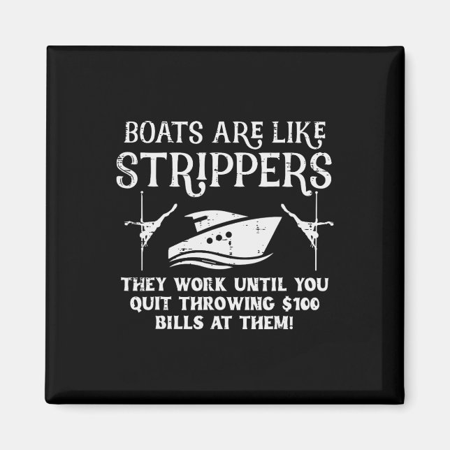 Imán Los barcos son como el trabajo hasta que divertido (Frente)