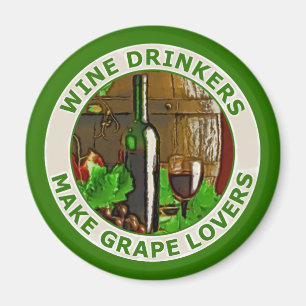 Imán Los bebedores del vino hacen a amantes de la uva