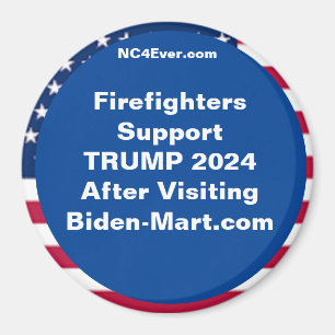 Imán Los bomberos apoyan a TRUMP 2024 después de la nev