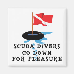 Imán Los Buceadores De Scuba Bajan Por Placer