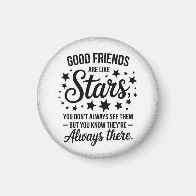 Imán Los Buenos Amigos Son Como Estrellas Citas Inspira (Frente)