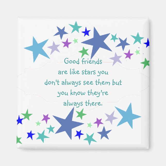 Imán Los buenos amigos son como las estrellas Personali (Frente)
