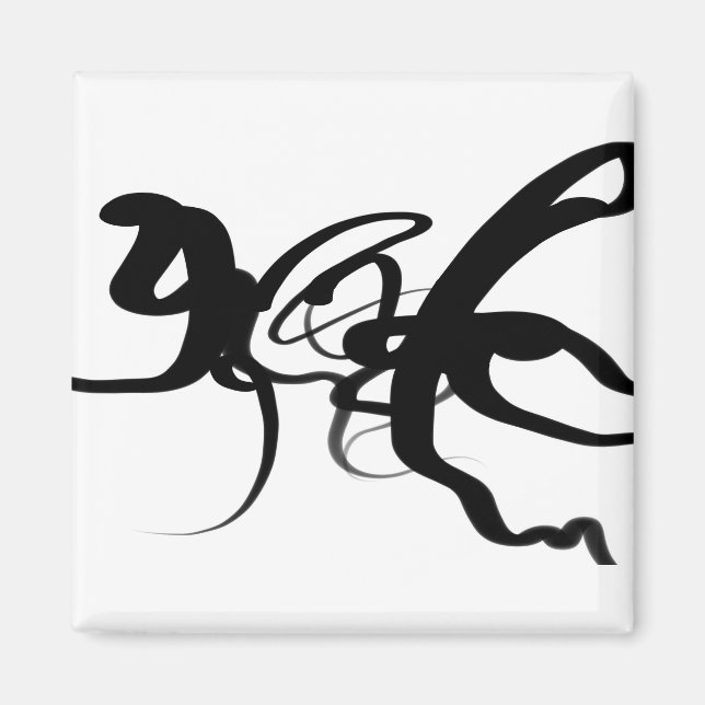 Imán Los buzos: Resumen en blanco y negro (Frente)