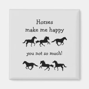 Imán Los caballos me hacen feliz, no tanto curioso