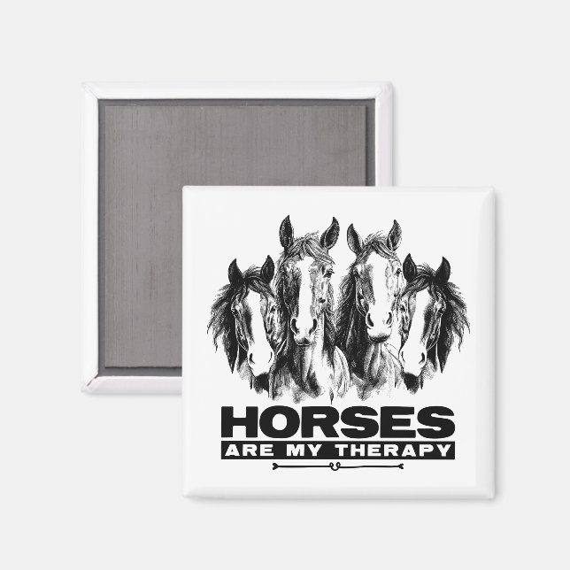 Imán Los Caballos Son Mis Entusiastas De Los Caballos D (Anverso/Reverso)
