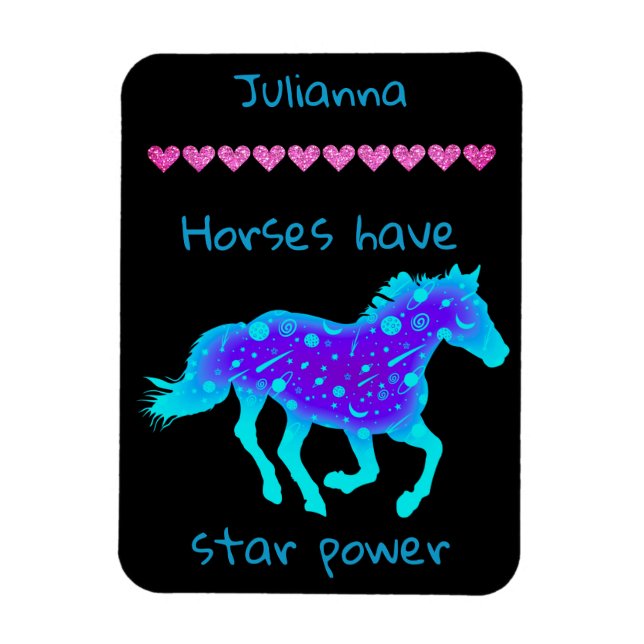 Imán Los caballos tienen poder de estrella (Vertical)