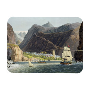 Imán Los caminos, St. Helena, grabada por Roberto