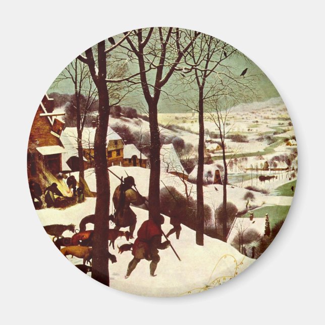Imán Los cazadores en la nieve - 1565 (Frente)