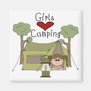 Imán Los chicas aman el camping