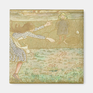 Imán Los chicas de Camille Pissarro el que juegan a