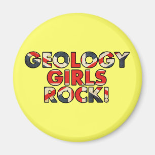Imán ¡Los Chicas de geología rockean! (Bandera del Rein