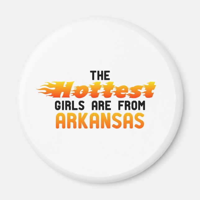 Imán Los chicas más calientes son de Arkansas (Frente)