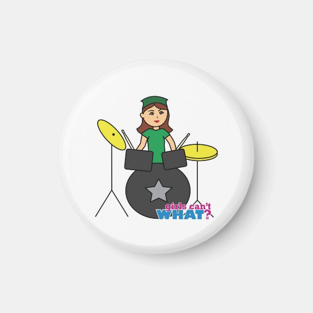 Imán ¿Los chicas no pueden QUÉ? Diseño personalizado Co (Frente)